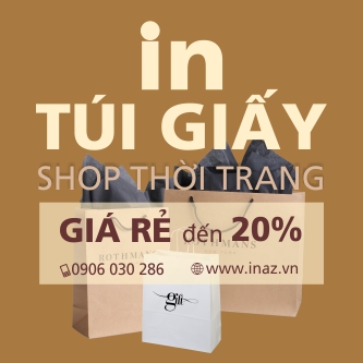 In túi giấy kraft giá sỉ, in túi xách giấy shop thời trang