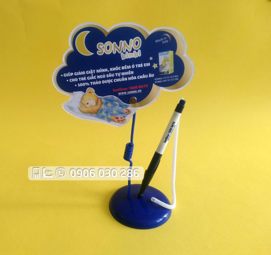 Wobbler quảng cáo có gắn bút bi