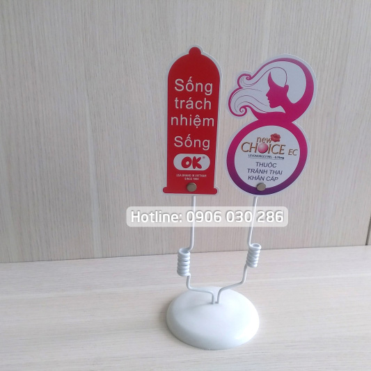 Wobbler quảng cáo để bàn 2 thân