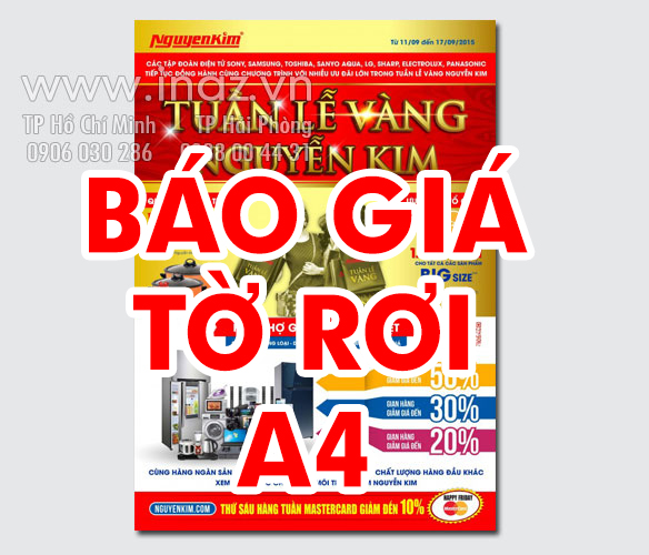 Báo giá in tờ rơi A4