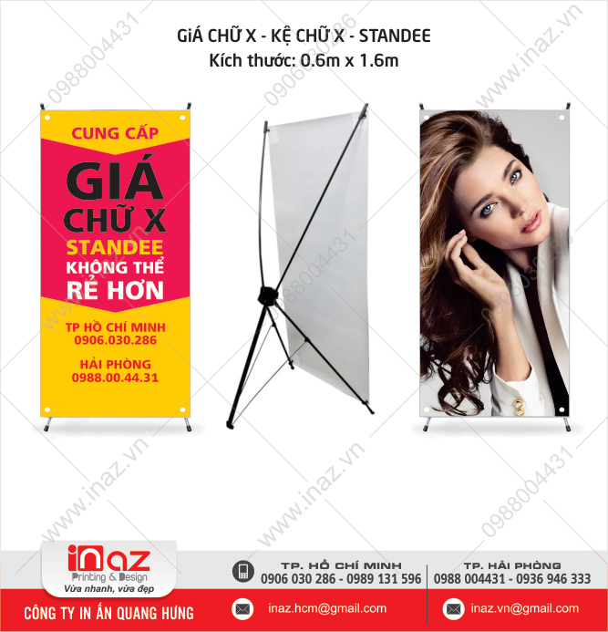 Cung cấp giá chữ X, standee tại hải phòng